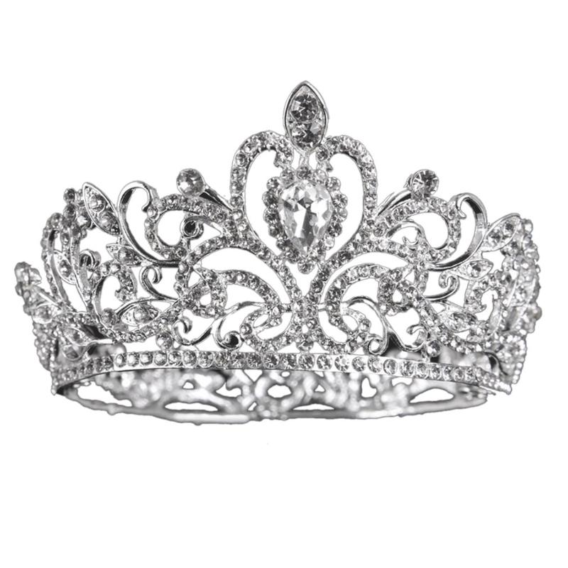 

Hair Clips & Barrettes Bridal Crystal Tiaras And Crowns Headband Kid Flower Girl Bridesmaid Wedding Accessiories Jewelry Princess Gift, Golden;silver