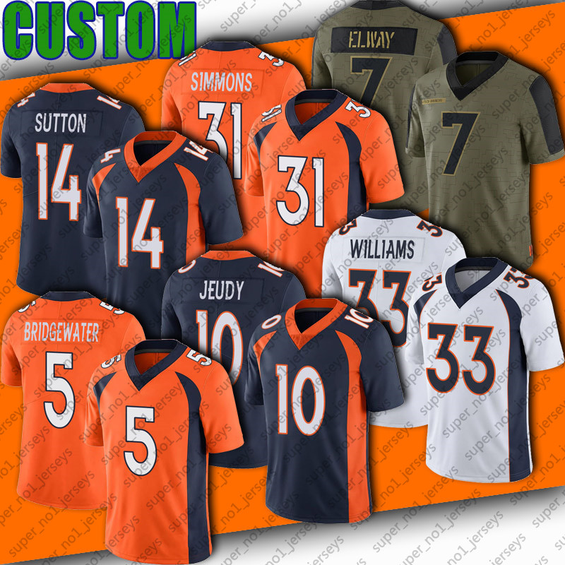 

31 Justin Simmons 10 Jerry Jeudy Bradley Chubb Jersey Football Peyton Manning John Elway Champ Bailey Jerseys Denvers Javonte Williams Broncoes Teddy Bridgewater, Man custom jersey (ym)