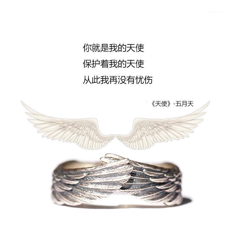 

Wedding Rings Angel Couple Men And Women Ring Korean Fashion Personality Trendy Students Creative Simple Domineering Open For1