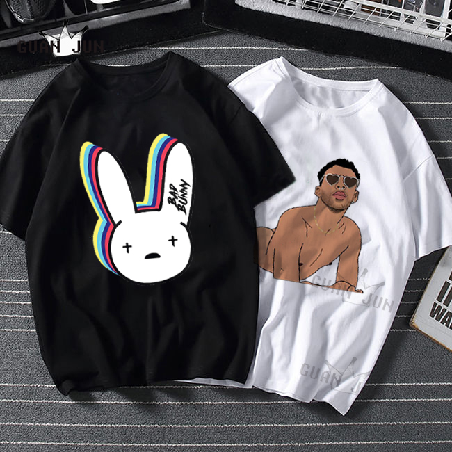 Bad Bunny Funny T Shirt Men Unisex Cotton Harajuku Causal T-Shirt Man / Women Tshirt Graphic Hip Hop Top Tees Male Streetwear-image-700989268