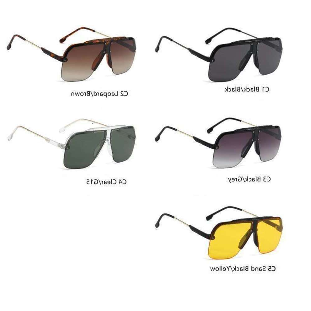 

sunglasses Fashionable sun frames Big 2021 Metal Women Frame Gradient Sunglasses UV400 Black Shades Oversized Oculos Goggle Sun Glasses Female Style