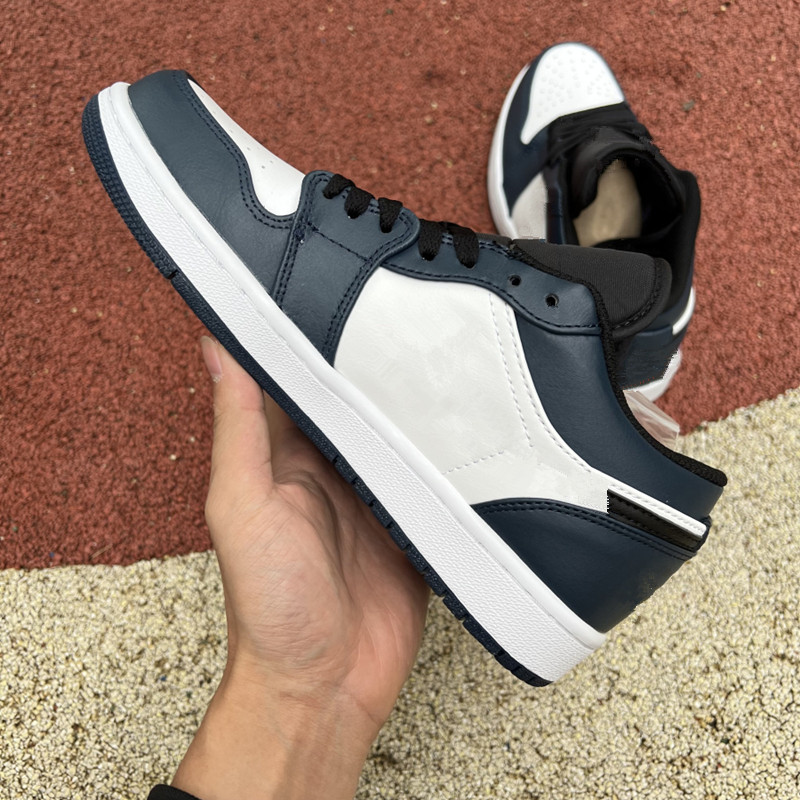 

2021 Release Jumpman 1 Og Low Dark Teal Basketball Shoes Men Women 1s White Black Outdoor Sports Sneakers Size EU36-46, Pay for extra lace
