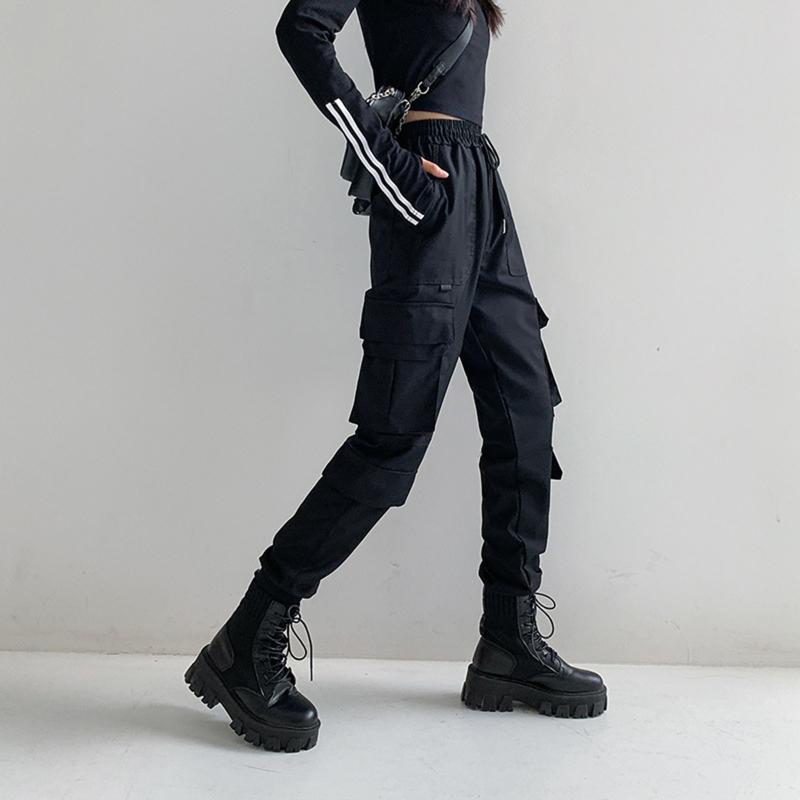 

Women' Leggings 40# Women Solid Jogger Pants With Pockets Baggy Cargo Casual Streetwear Loose Trousers Plus Size Legging Feminina, Black