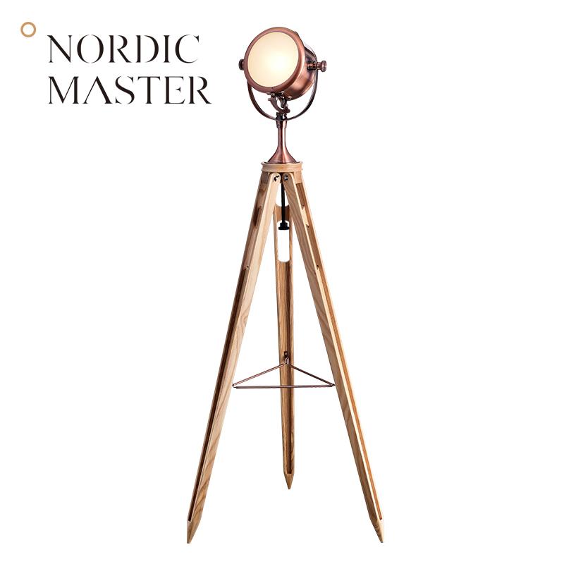 

Floor Lamps Nordic Master LED Lamp For Living Room Plated Standing Color Holder Wooden Stand Light 60104F