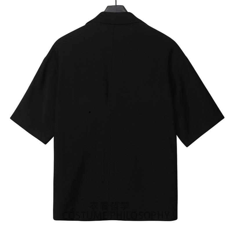 

Men' Casual Shirts Men 2022 Korean Clothes Half-sleeve Single-breasted Summer Chic Leisure Shirt Mens Fashion Clothing TrendsMen, Black