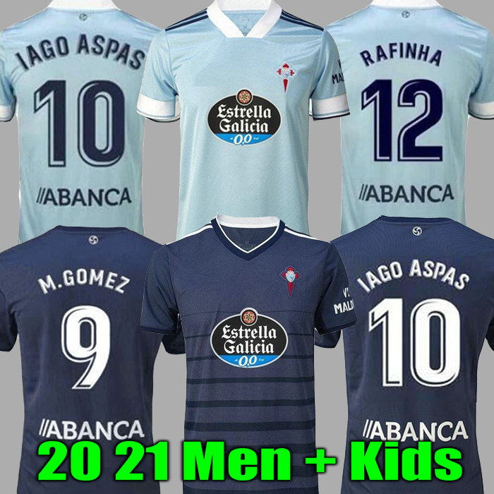 

20 21 RC Celta de Vigo Soccer Jersey IAGO LOBOTKA ASPAS SANTL MINA Football Shirt SISTO BOUFAL Spain 2020 21 CELTA VIGO adult men + kids, Black;yellow