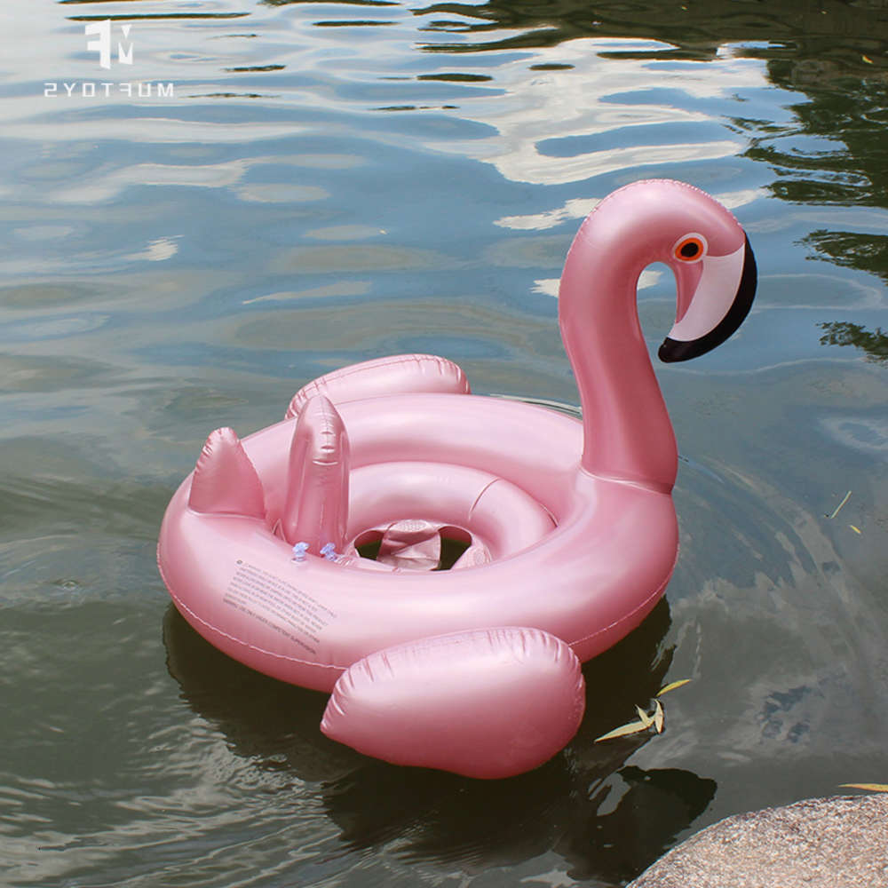 

Swimming ring Ins children's inflatable PVC toys rose gold Flamingo swimming seat baby water ring