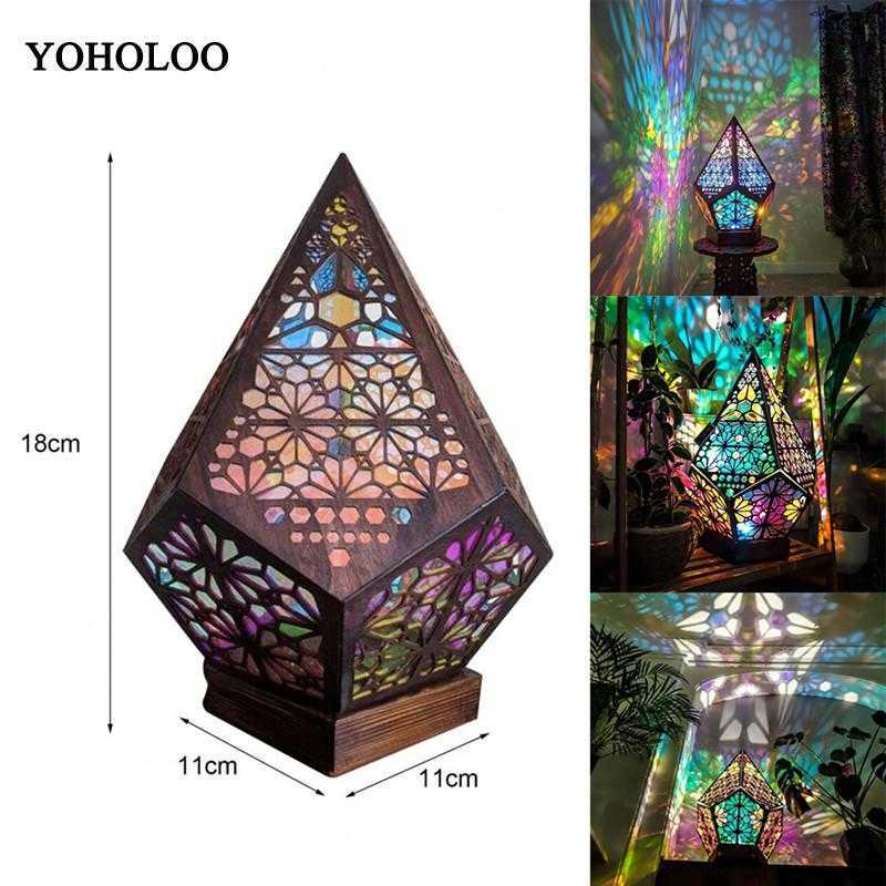 

Polar Star Large Floor Lamp Lights Battery Powered Diamond Fairy Bronze Geometric Lamp Bohemian Night Decorative LED Light G0910