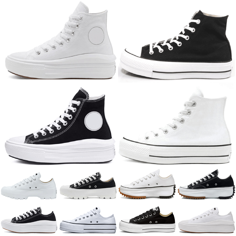 

Classic Canvas men womens Running Shoes chucks Sneaker platform shoe Triple Black White High Low Mens Women Sport Sneakers, Color 1