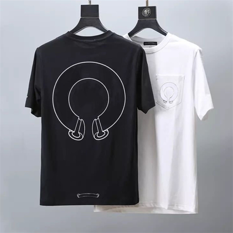 

Men' Ch Loose Summer Classic Designer t Shirts Chromes High Quality Short Sleeves Letter Horseshoe Sanskrit Cross Print Sweatshirts T-shirts Woman Unisex Tees Qr9h, 12