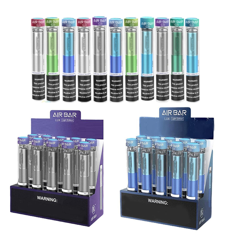 

Air Bar Lux Disposable Vape Pen 1000 Puffs cigarettes 500mAh Battery 2.7ML Vapor Pod Device eCigs Electronic Cigarette stater kit