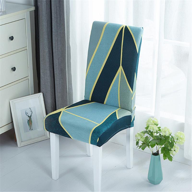 

Chair Covers Svetanya Green Geometric Abstract Stretch Dinner Print Cover Slipcovers Elastic Seat Case Banquet Wedding El