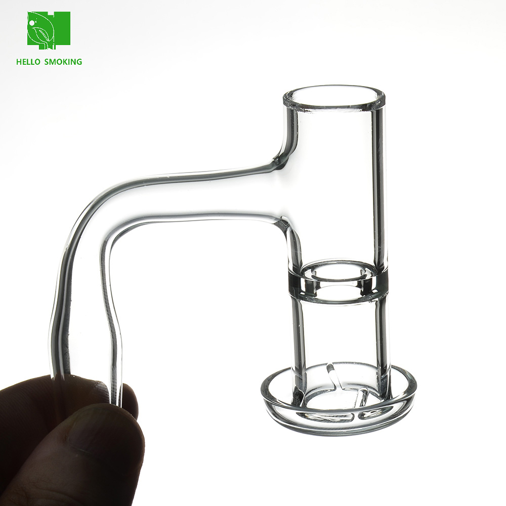

Fully weld 20mm Terp vacuum banger Smoke with Beveled edge and through tube for dab rig water Pipe Bongs Hookahs