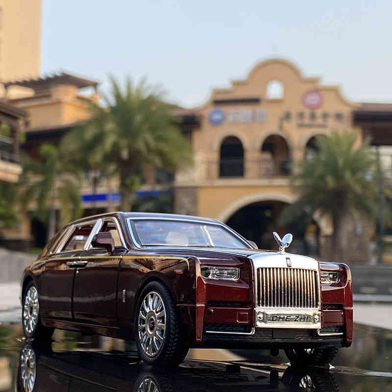 

Rolls Royce phantom-1:24 alloy die-casting metal toy car, analog sound and light, collectibles, children's gifts