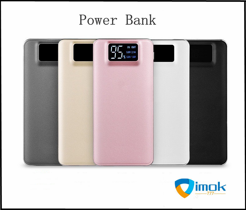 

20000mA LCD Power Bank Compatible with type c micro interfaces and dual USB outputs Fast Charging + Quick Charge External Battery