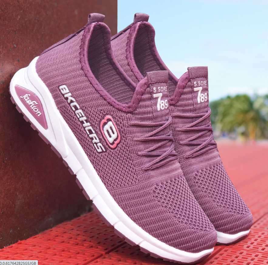 

Linghtweight Women Sport Running Shoes Summer Fashion Casual Shoes Mesh Breathable Women Sneakers, Black