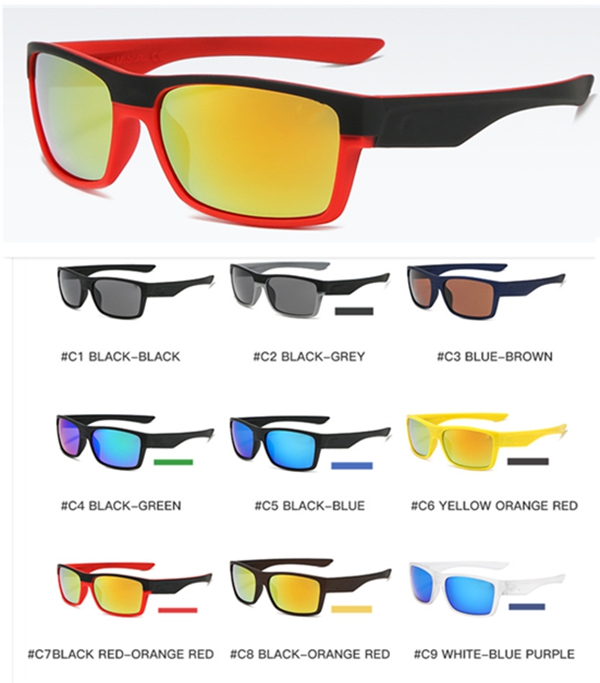 

Summer Brand TWOFACE Cycling Sports Dazzling Men's Sunglasses Women Drving Glasses Elegant Matte Black Frame Acrylic