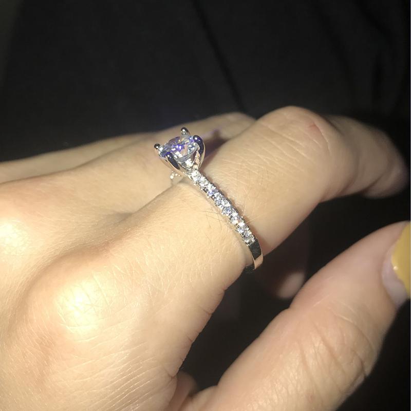 

Wedding Rings Ring For Women Forever Classic Perfect Cut Zircon Rose Gold Color Engagement Fashion Gift Jewelry KBR311, Slivery;golden