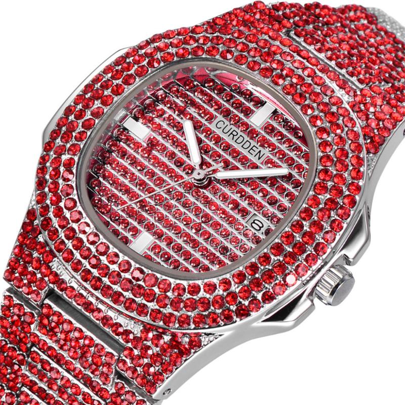 

Wristwatches Luxury Full Diamond Women's Watches Features Fashion Dress Ladies Analog Stainless Steel Band Clock XB40