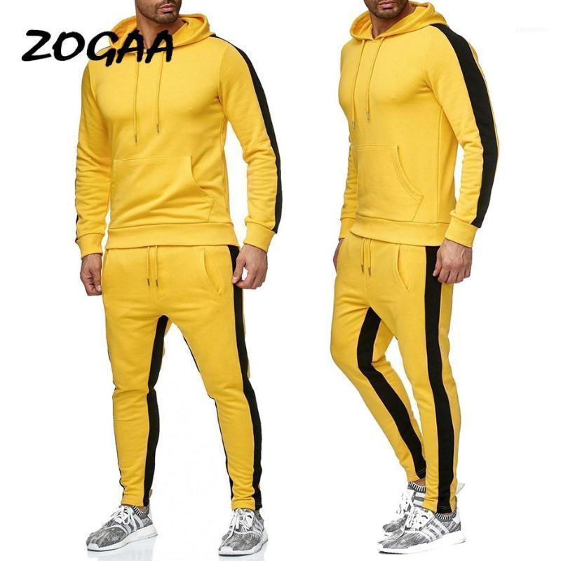 

Men's Tracksuits ZOGAA 2021 Men 2 Sets Of Sportswear Jogging Shoes Casual Suit Hoodies Shirts Sweatpants Pants Suits1, Gray