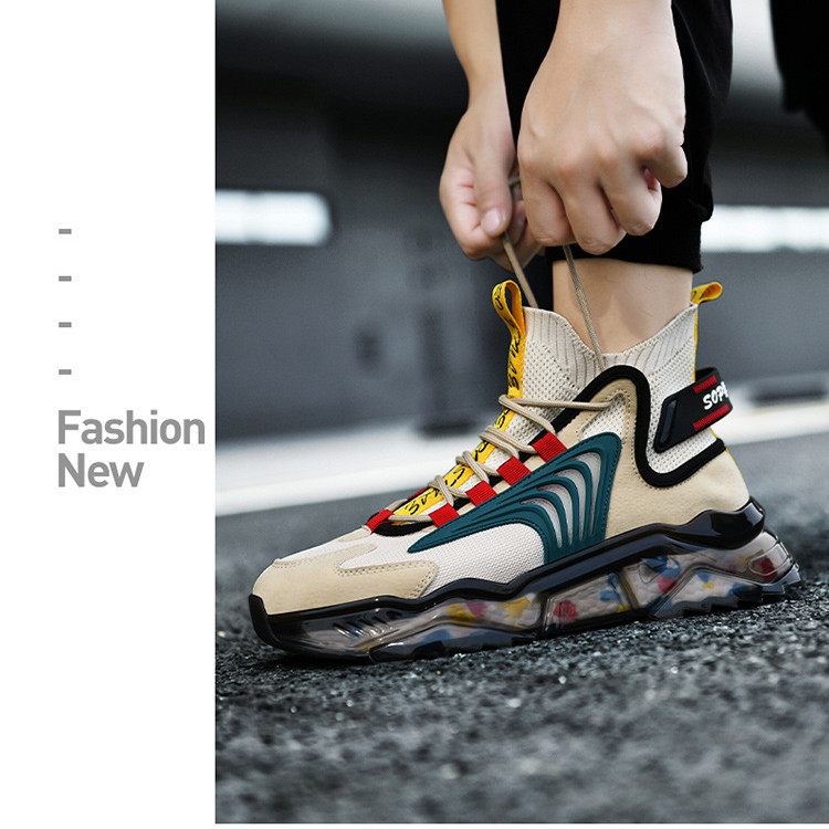 

2021 high Socks Running Torre shoes moire multi Camouflage surface thick-soled Korean version men's fashion popcorn soft soles sports travel men sneaker 39-46