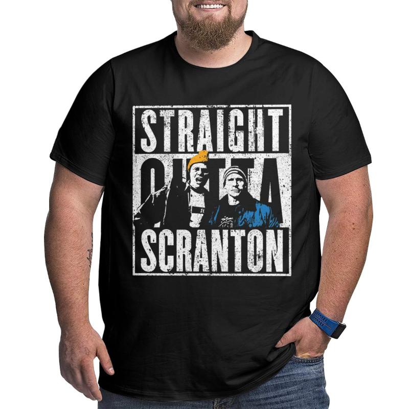 T-shirts Hommes Straight Outta Scranton The Office TV Suspres Strangler T-shirt T-shirt Plus Taille Coton Personnalisé Sleeve Sleeve Tshirt Homme