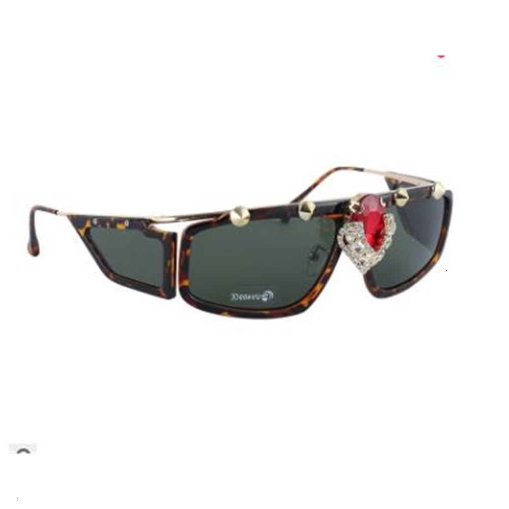 

Highend accessories New fashion sunglass for women Steak punk Unisex style Big Diamond Goggle sun glass Men UV Gafas De Sol, Black