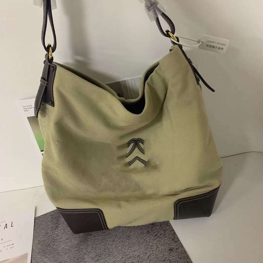 Factory Outlet Luxury Handbags and Storage Bag Women Middle Designer Ancient Bags Loew Canvas Tote Leisure Shoulder Large Capacity Vint-image-727052465