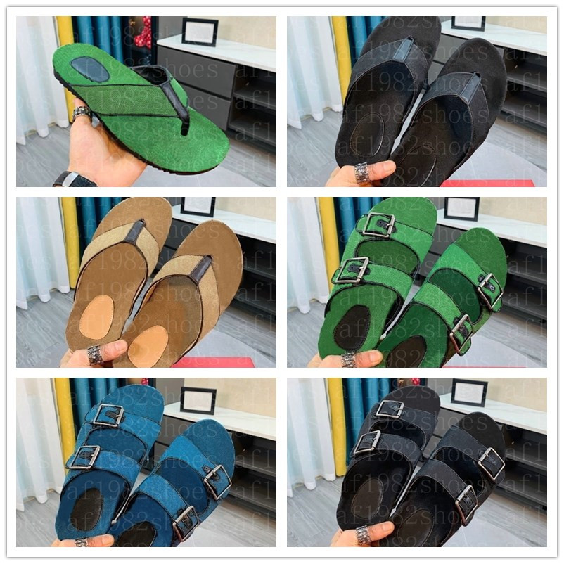 

Men 2022 Summer Beach slippers classic Designer Lazy Flat Baotou Flip flops 100% leather lady Slides Suede letter women shoes Metal mens Sandals Large size 38-45, 06