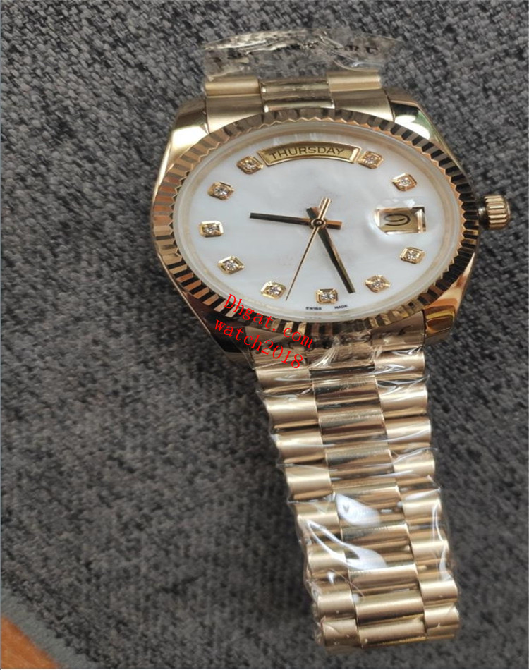 

Luxury Mens Watches 118239 118208 118238 36mm Sapphire Glass White Dial Automatic Mechanical Yellow Gold Stainless Steel Classic Unisex Watch Waterproof