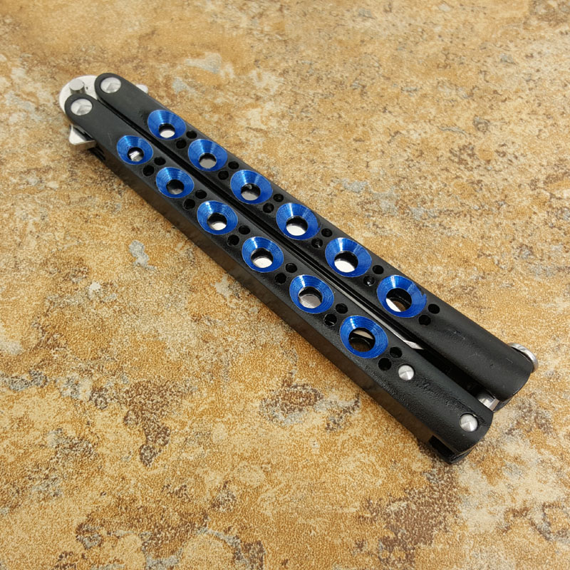 

Theone BRS Blue BM40 Trainer Knife Black Stainless steel Handle 440C Blade Free-Swing Knives Outdoor Survival Hunting Camping EDC BM42 Tools