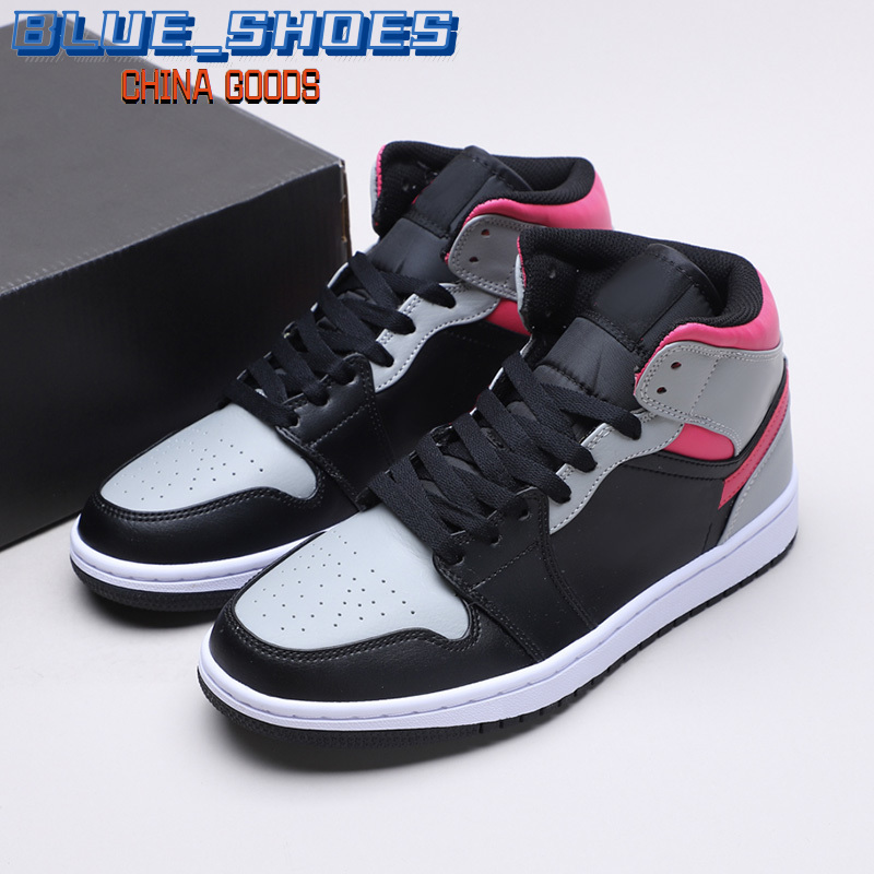 

Top Quality Jumpman 1 Mid Basketball Shoes Pink Shadow classical 1s Designer Fashion Sport running shoe With Box.