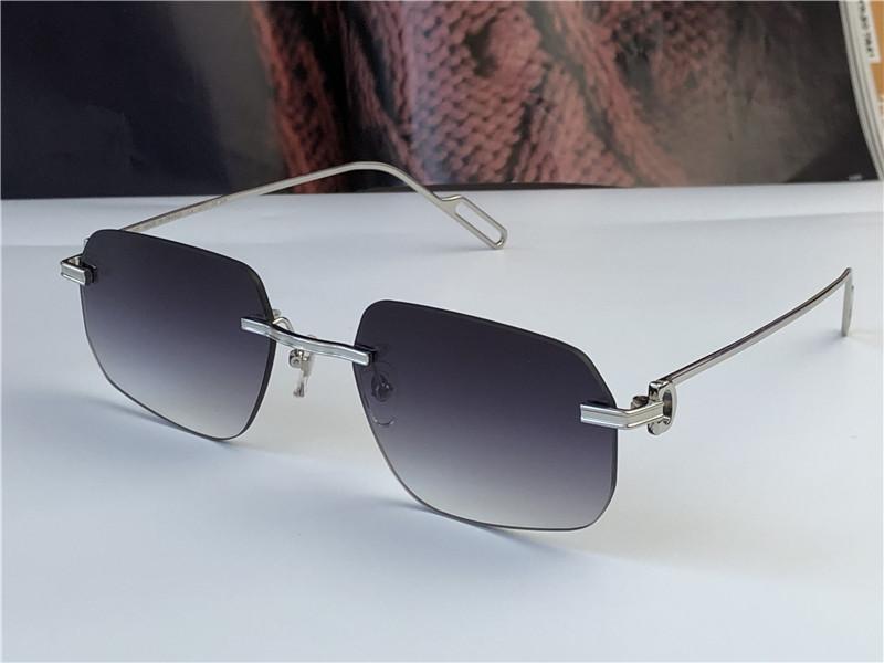 

Best selling wholesale sunglasses 0113 ultralight irregular frameless retro avant-garde design uv400 light colored lenses decorative eyewear