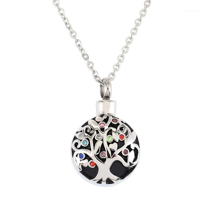 

Chains Family Tree Urn Necklace Stainless Steel Cremation Keepsake Memorial Ashes Pendant Necklaces