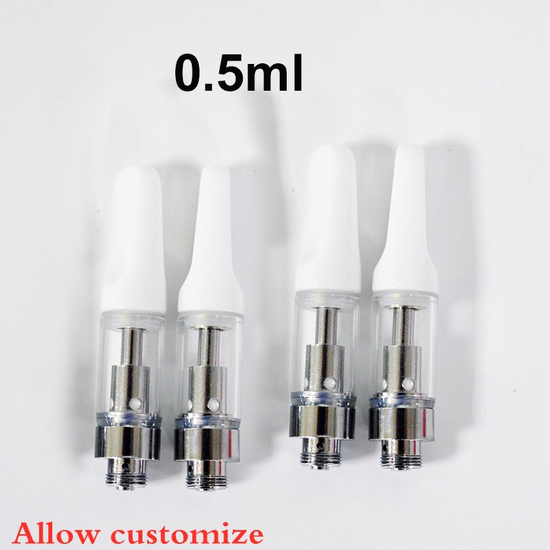 

Ceramic Cartridge 510 Atomizer White Black 0.5ml 0.8ml 1.0ml Vape Cartridges TH205 Empty Disposable Vaporizer Pen Thick Oil Glass Carts