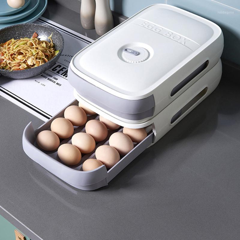 

Storage Bottles & Jars Kitchen Drawer Type Egg Box Refrigerator Fresh Keeping Dumpling Household Holder