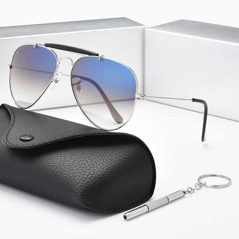 Lunettes de soleil Sunglasses AVIATION UV400 G15, miroir classique pour hommes, interdiction vintage, haute qualité