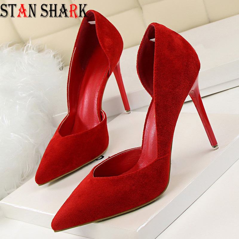 

Sandals Women Pumps Suede Shoes Heels Summer Woman Extreme High Sexy Ladies U8Z8, Knaki