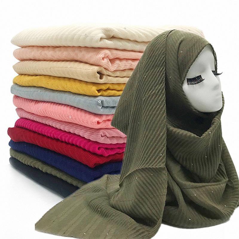 

Scarves Pleated Turkish Islamic Scarf Hijab Women Gold Glitter Muslim Dubai