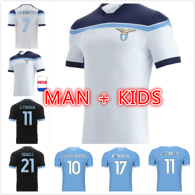 

player version 2021 2022 Lazio Italian soccer jerseys 21 22 F.ANDERSON LUCAS KISHNA ENOUGH D JORD JEVIC KEITAULIC jersey man kids kit, Black;yellow