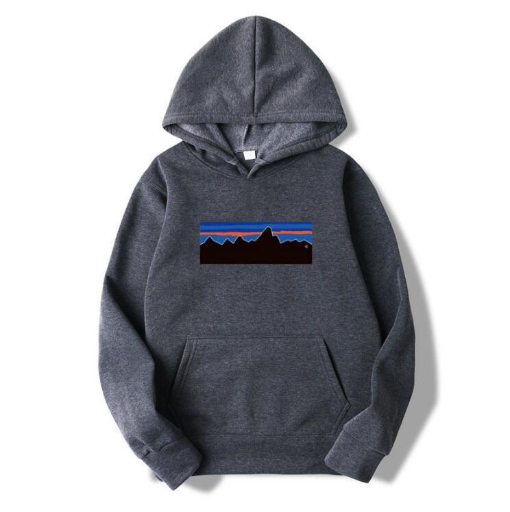 

Autumn Winter Mens Fashion Brand Hoodies pata Skateboard Streetwear Hooded Sweatshirts Men Women Hoodie Mountains Print Sportswear white Black Pullover Tops, Customize