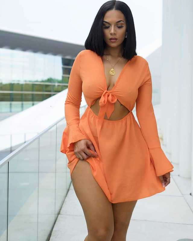 

women's Casual sexy Dresses long sleeve Beach nightclub Dress solid, Black;gray