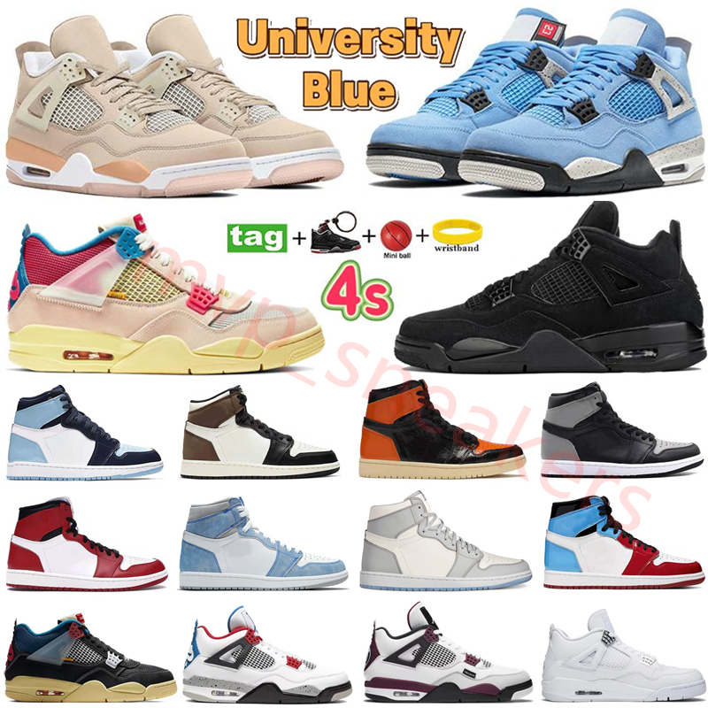

Mens 1 1s Hyper Royal dark mocha Shoes Obsidian UNC 4 4s University Blue Twist What The Basketball Shoe White Oreo Black Cat Sail Guava Ice Women Sneakers, Box
