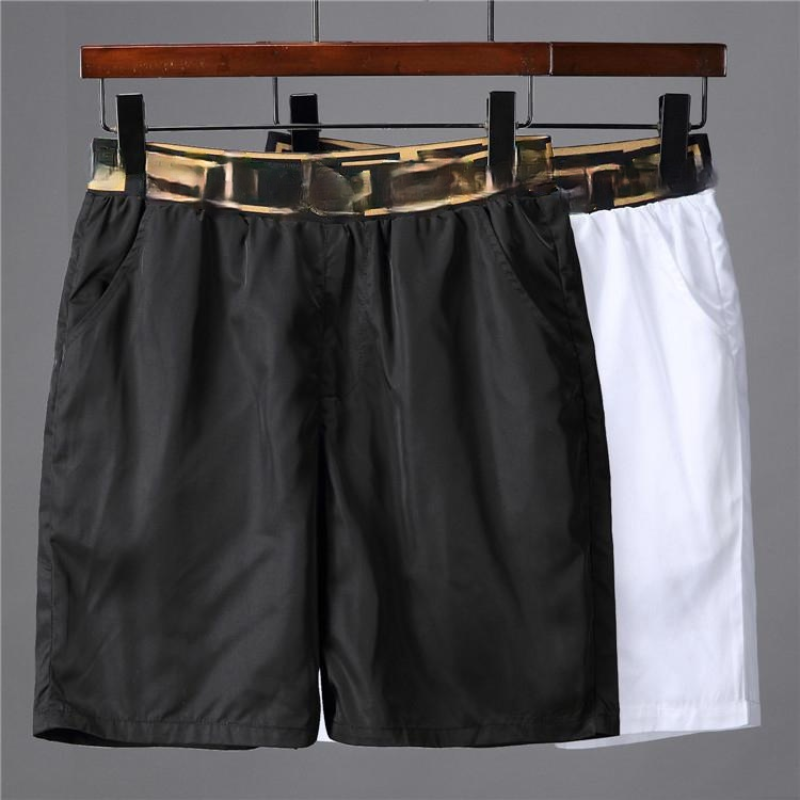

Hot selling wholesale summer fashion men's quick-drying shorts swimsuit printing board beach pants men's swimming short size M-XXXL, White;black