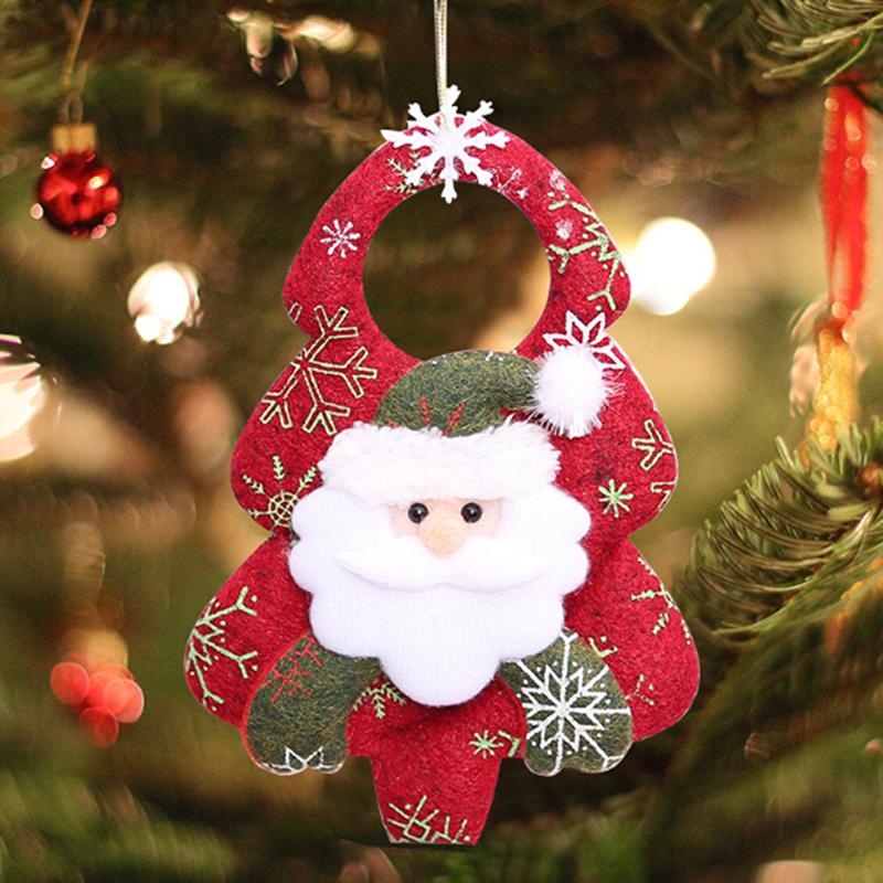

Christmas Decorations 1pc Merry Xmas Santa Claus Snowman Tree Door Decoration For Home Ornament Hanging Pendant Gifts YL897799