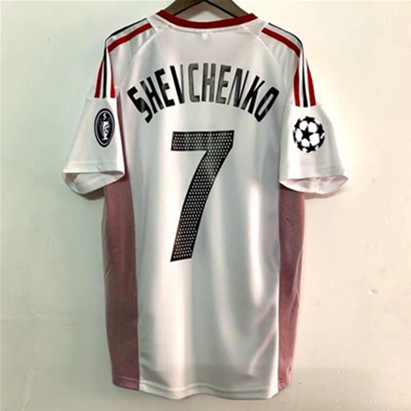 

Racing Jackets Retro 2002-2003 Shevchenko 7 Maldini 3 Vintage Classic Jersey Shirt, Beige