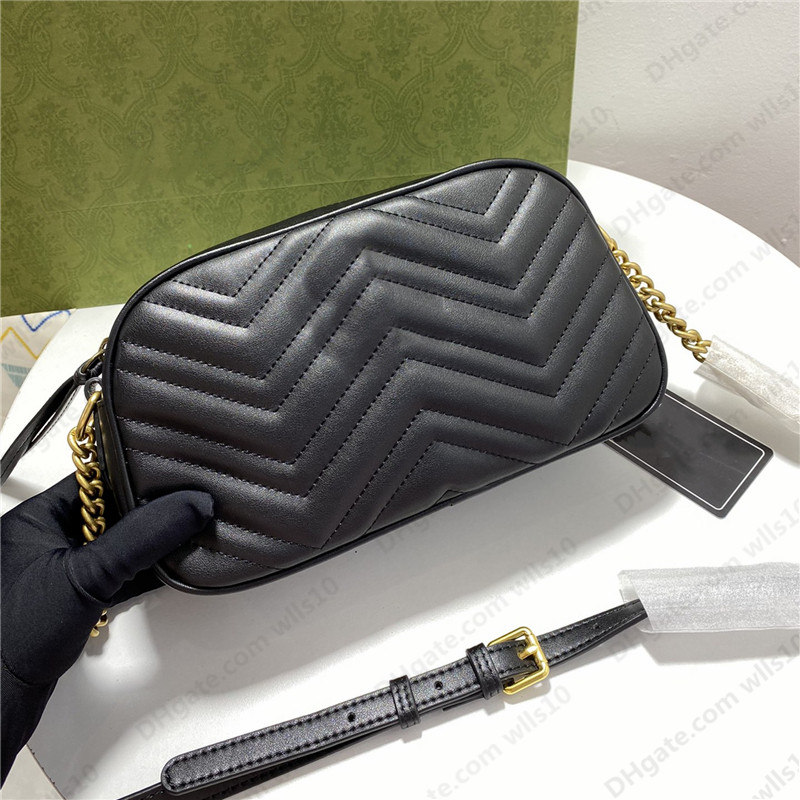 

Fashion handbag leather shoulder bag Messenger wave chain Crossbody With box 18cm 24cm cowhide presbyopic card holder Clutch evening bags women Handbags Purse
