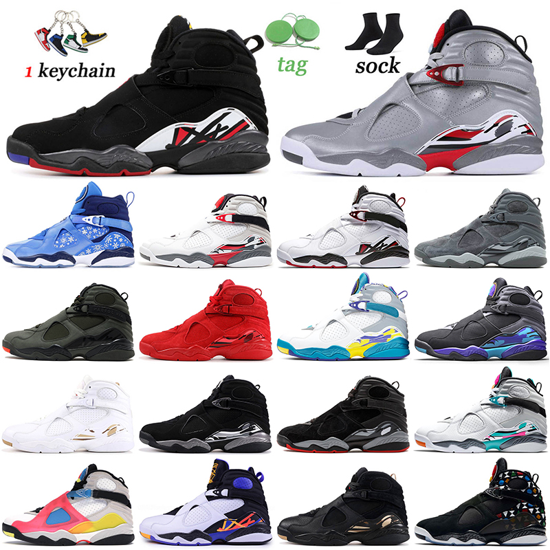 

Authentic Jorden 8 8s Basketball Shoes Retro Men Women High OG Jumpman Shoe Playoff Reflective Bugs Bunny Snowflake Countdown Pack OVO White