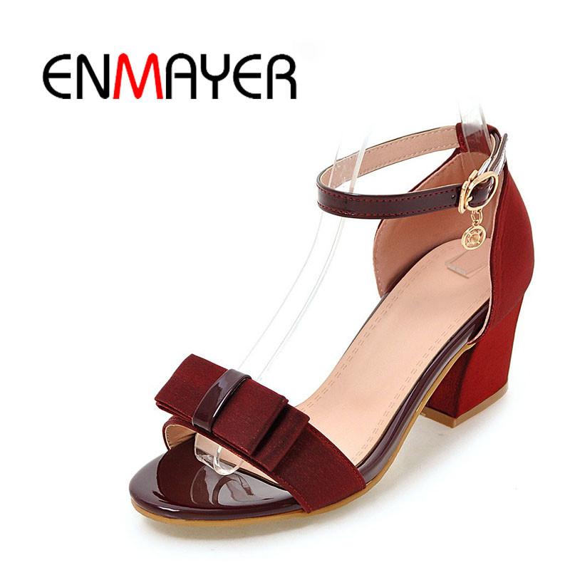 

Summer Women Sandals Round Toe Buckle Strap Women's Square Heel High Shoes Purple WHY45, Black