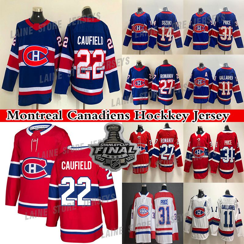 

Montreal Canadiens Jersey 22 Cole Caufield 14 Nick Suzuki 31 Carey Price 73 Tyler Toffoli 11 Brendan Gallagher Reverse Retro Hockey Jerseys, White classic 2021 stanley finals patch
